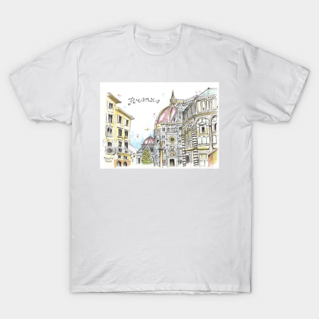 Florence, Italia T-Shirt by JuliaArtPaint